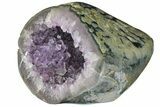 Purple Amethyst Geode With Polished Face - Uruguay #152449-2